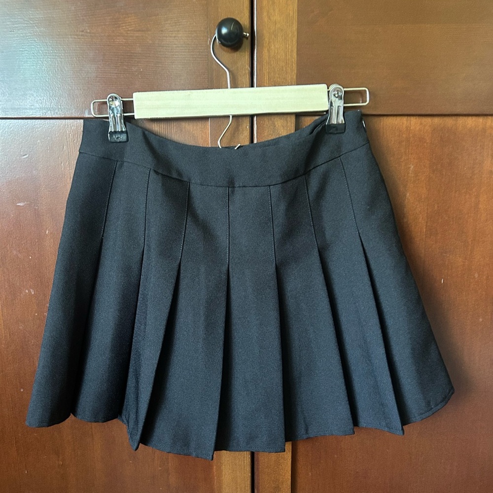Black Pleated Skirt